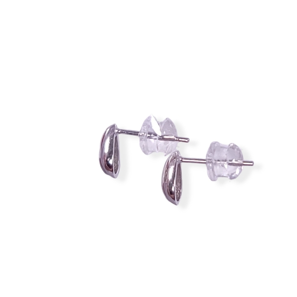 New! Simple Style Water Droplets Sterling SilverPlating Ear Studs 7mm - Picture 3 of 4